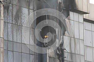 Fire in high rise building