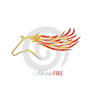 Fire horse vector logo
