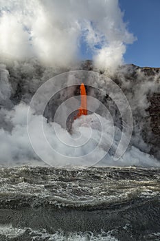 Fire Hose Churning Up the Ocean