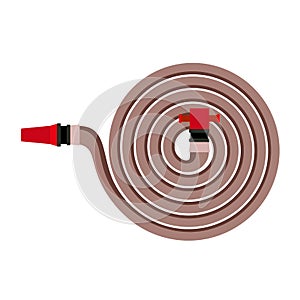 Fire hose icon, flat style