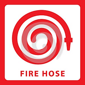 Fire hose icon vector