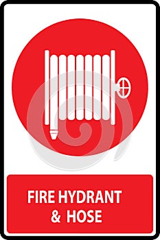 Fire hose reel sign
