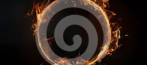 fire hot circle hole background, burn, flame