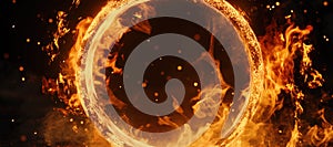 fire hot circle hole background, burn, flame