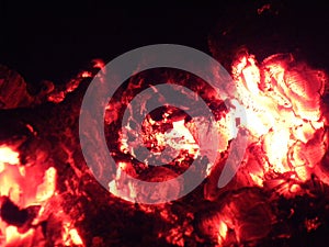 Fire. hot coals fire year