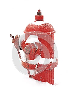 Fire hydrant buried in snow