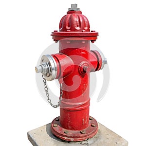 Fire hydrant emergency isolated on white