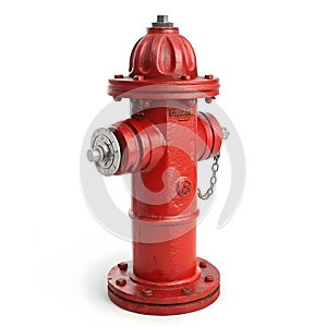 Fire hydrant emergency isolated on white