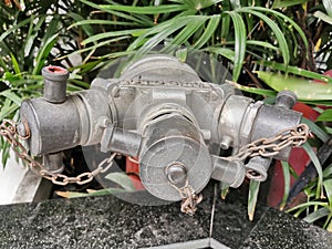 The water pipe pump for fire hydrant in case of emergency in the building Bangkok Thailand