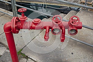 Fire hydrant or fireplug  connection for firefighters in public road