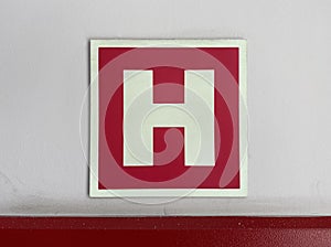 Fire hydrant H symbol sign photo