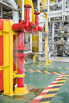 Fire hydrant , hose connection ,fire fighting equipment for fire fighter in oil and gas platform