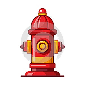 Fire hydrant icon. Red fire hydrant icon isolated on white background