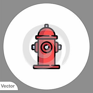 Fire hydrant vector icon sign symbol