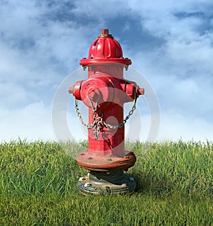 Fire Hydrant on a Lawn