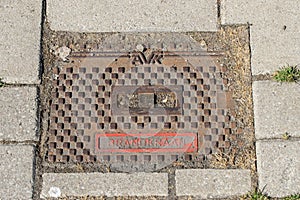Fire Hydrant Plate At Amsterdam The Netherlands 27-52020
