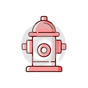 Fire hydrant RGB color icon