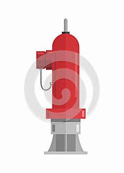 Fire hydrant. Simple flat illustration.