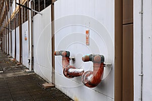 Fire hydrant standpipes or fireplug connection at high rise building