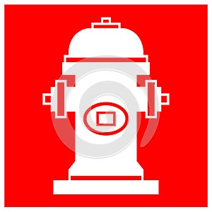 Fire Hydrant Symbol Sign, Vector Illustration, Isolate On White Background Label. EPS10