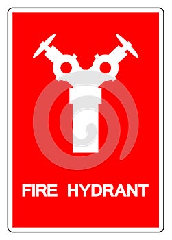 Fire Hydrant Symbol Sign, Vector Illustration, Isolate On White Background Label. EPS10