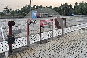 Fire hydrant system, at Decathlon, Uluberia, Howrah, India