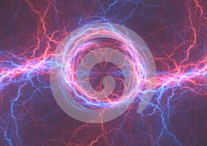 Fire and ice electrical lightning, abstract fractal background