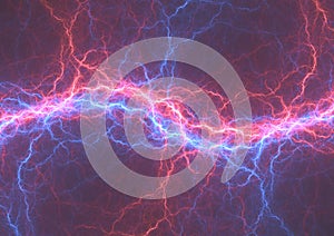 Fire and ice electrical lightning, abstract fractal background