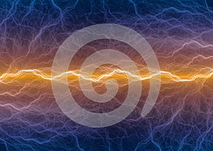 Fire and ice lightning, abstract electrical background