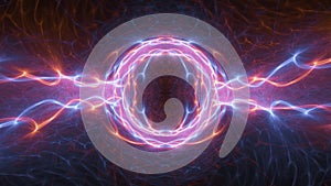 Fire and ice lightning, abstract electric