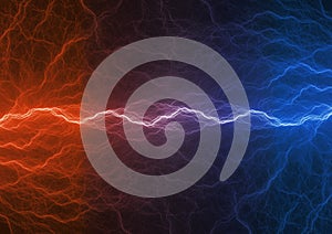 Fire and ice lightning,  electrical background
