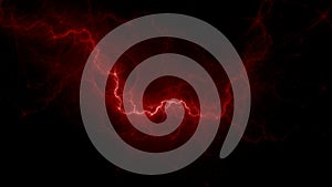 Fire and ice plasma lightning, abstract energy and electricity background