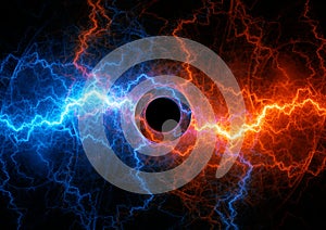 Fire and ice plasma lightning