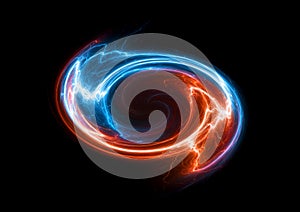 Fire and ice plasma swirl