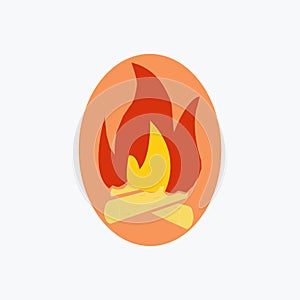 Fire icon hazard, combustible material