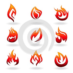 Fire icon set