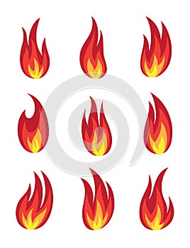 Fire icon set