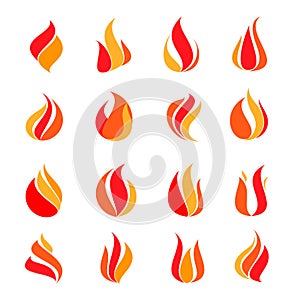 Fire icon set