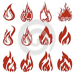 Fire icon set