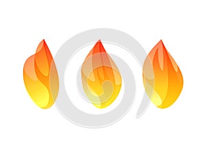 Fire icon set vector illustration design symbol collection