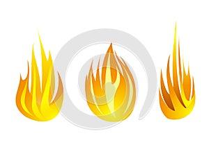 Fire icon set vector illustration design symbol collection