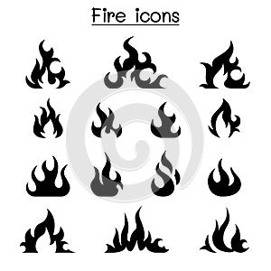 Fire icon set