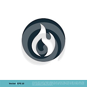 Fire Icon Vector Logo Template Illustration Design. Vector EPS 10
