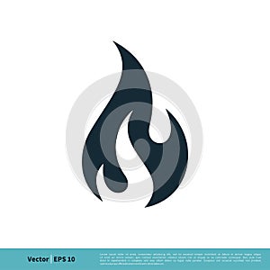 Fire Icon Vector Logo Template Illustration Design. Vector EPS 10
