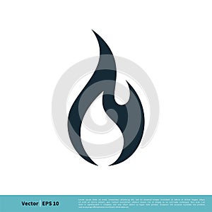 Fire Icon Vector Logo Template Illustration Design. Vector EPS 10