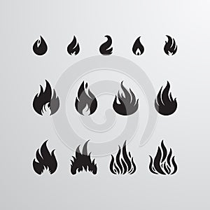 Fire Icon Vector Set