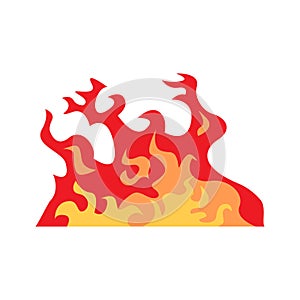 Fire icon vector set. Flame illustration sign collection. Burn symbol. Hot logo.