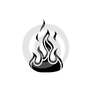 Fire icon vector set. Flame illustration sign collection. Burn symbol. Hot logo.