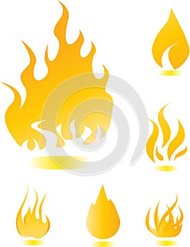 Fire icons set