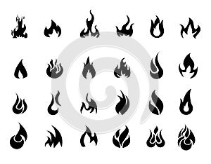 Fire Icons set vector